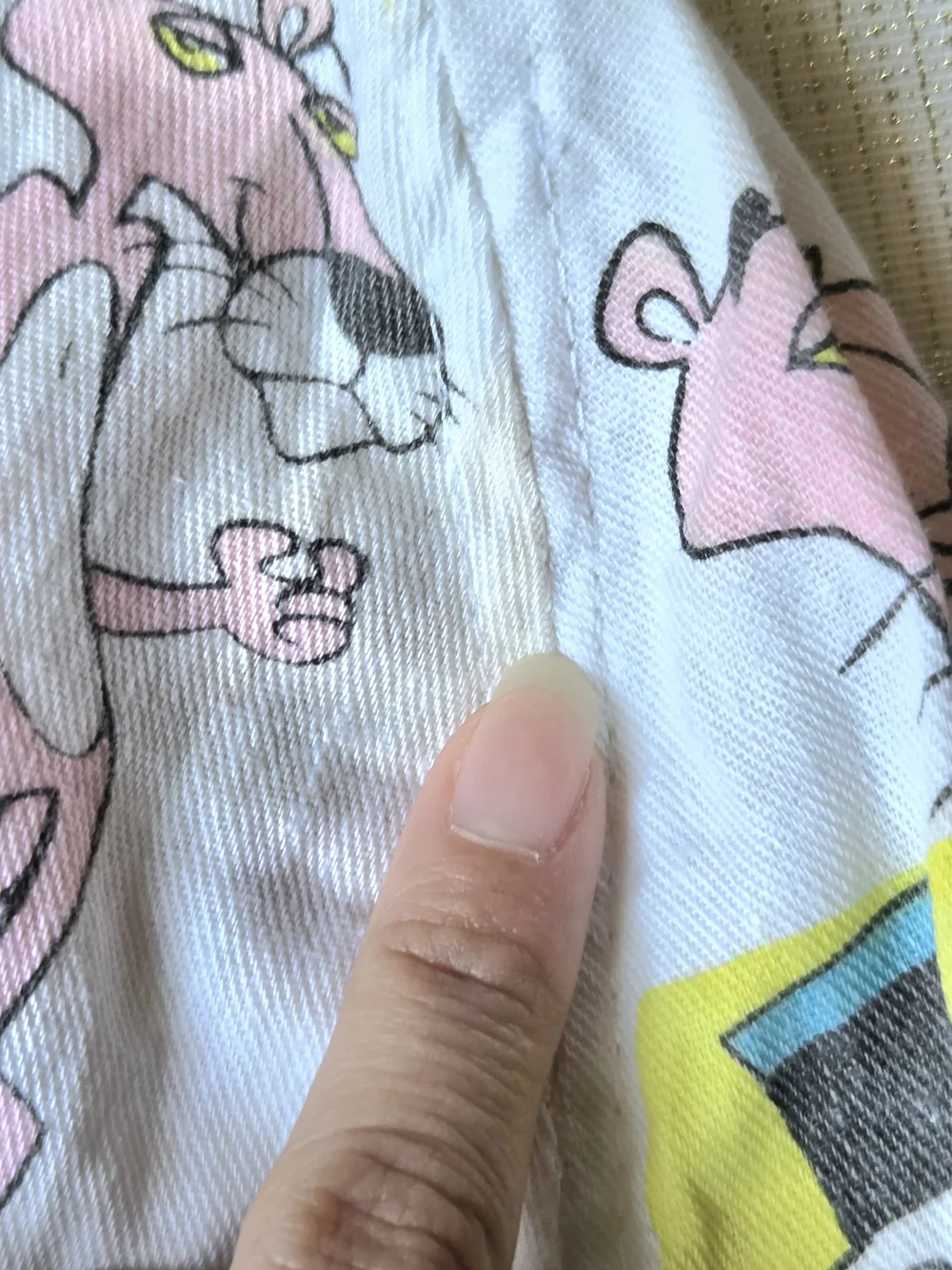 1979 Pink Panther Kids White Bucket Hat
